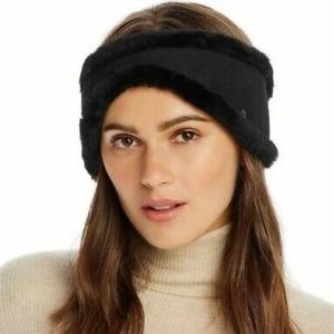 UGG Genuine Shearling Headband in Black